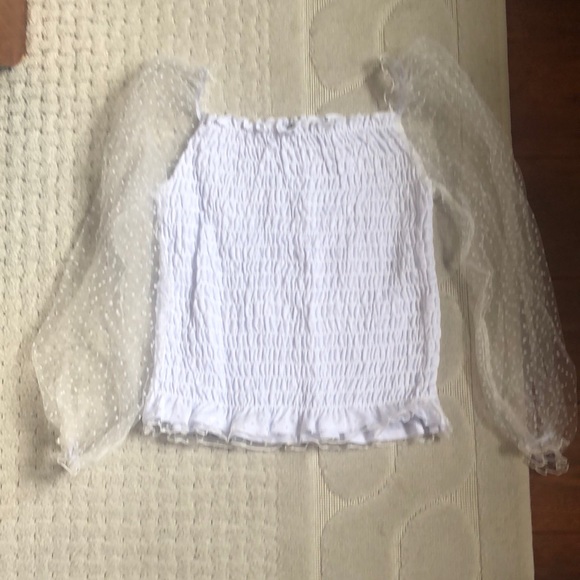 New York & Company Tops - NY and Company Sheer Sleeve Blouse